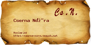 Cserna Nóra névjegykártya